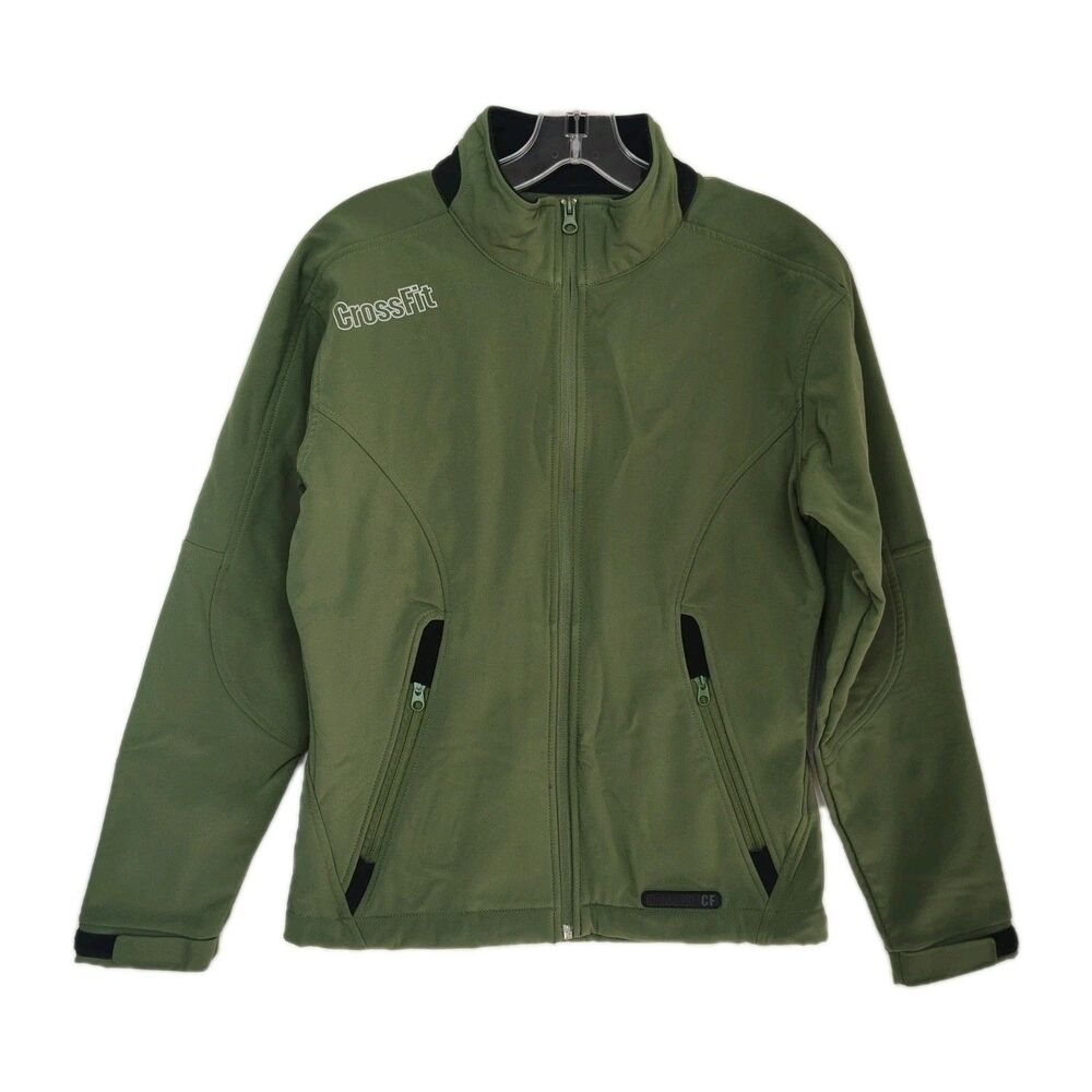 CrossFit Full-Zip Jacket Women's S Green Zippered Pockets Fleece‎ Lining